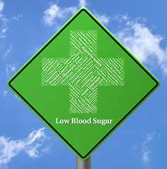 Image showing Low Blood Sugar Indicates Ill Health And Advertisement