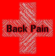 Image showing Back Pain Shows Poor Health And Ailment
