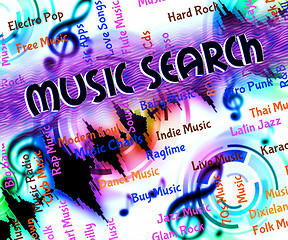 Image showing Music Search Shows Sound Track And Acoustic