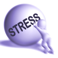 Image showing Stress Uphill Sphere Shows Tension And Pressure