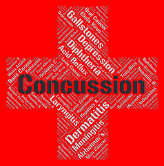 Image showing Concussion Word Means Brain Injury And Attack