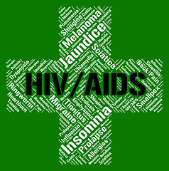 Image showing Hiv Aids Represents Human Immunodeficiency Virus And Acquired