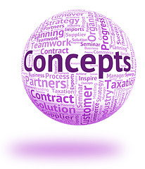 Image showing Concepts Word Represents Conception Thinking And Ideas