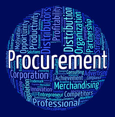 Image showing Procurement Word Means Procures Attainment And Procurements