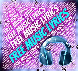 Image showing Free Music Lyrics Indicates With Our Compliments And Complimenta