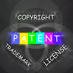 Image showing Patent Copyright License and Trademark Displays Intellectual Pro