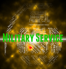 Image showing Military Service Means Armed Forces And Army