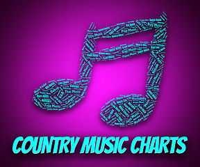 Image showing Country Music Charts Indicates Best Sellers And Albums