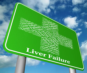 Image showing Liver Failure Shows Lack Of Success And Affliction