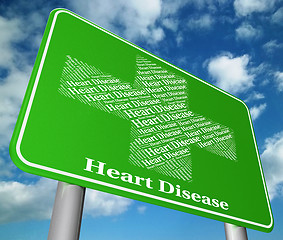 Image showing Heart Disease Indicates Ill Health And Chf