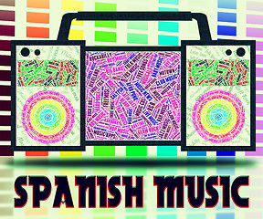 Image showing Spanish Music Represents Latin American And Guitar