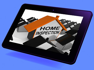 Image showing Home Inspection House Tablet Means Review And Scrutinize Propert