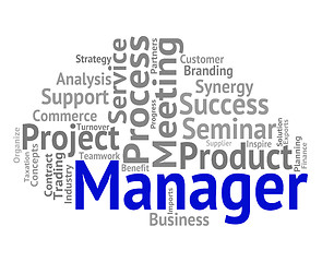 Image showing Manager Word Shows Boss Director And Principal