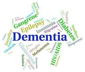 Image showing Dementia Word Represents Poor Health And Afflictions
