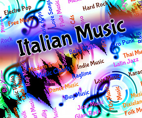 Image showing Italian Music Means Sound Track And Harmonies