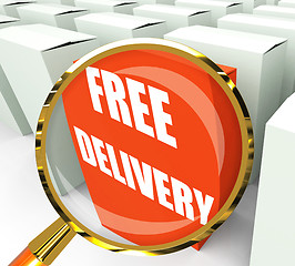 Image showing Free Delivery Sign on Packet Show No Charge To Deliver