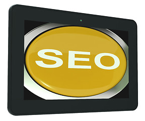 Image showing SEO Tablet Shows Increase Search Engine Optimization