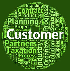 Image showing Customer Word Indicates Shopper Buyers And Client