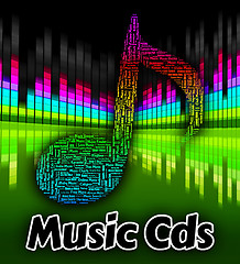 Image showing Music Cds Means Compact Disks And Dvd