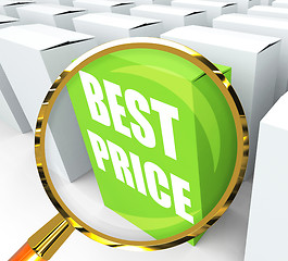 Image showing Best Price Packet Represents Bargains and Discounts