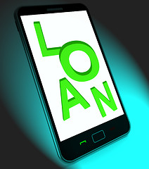 Image showing Loan On Mobile Means Lending Or Providing Advance