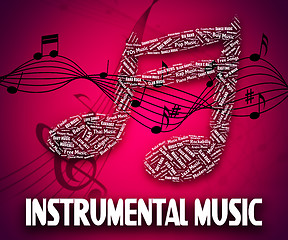 Image showing Instrumental Music Indicates Musical Instruments And Harmony