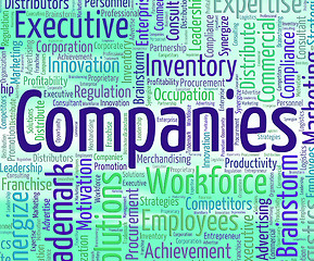 Image showing Companies Word Indicates Corporate Company And Words