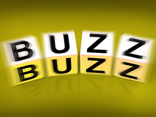 Image showing Buzz Blocks Displays Excitement Attention and Public visibility