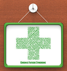 Image showing Chronic Fatigue Syndrome Represents Lack Of Energy And Advertise