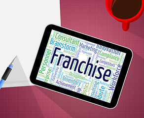 Image showing Franchise Word Represents Licence Prerogative And Wordcloud