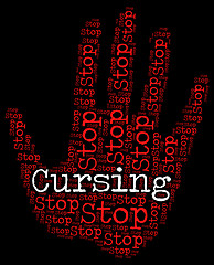 Image showing Stop Cursing Means Foul Mouthed And Blaspheme