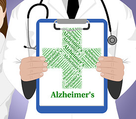 Image showing Alzheimer\'s Disease Shows Mental Deterioration And Affliction