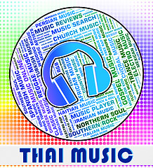 Image showing Thai Music Represents Sound Track And Asia