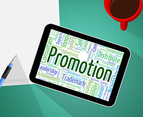 Image showing Promotion Word Represents Closeout Sale And Promotional