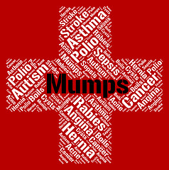 Image showing Mumps Word Means Poor Health And Ailments