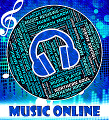 Image showing Music Online Indicates World Wide Web And Acoustic