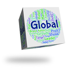 Image showing Global Word Indicates Globalise Wordcloud And Text