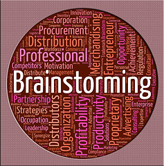 Image showing Brainstorming Word Means Put Heads Together And Brainstormed