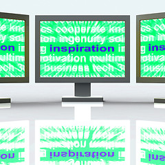 Image showing Inspiration Monitors Shows New And Original Ideas