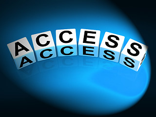 Image showing Access Dice Show Admittance Accessibility and Entry