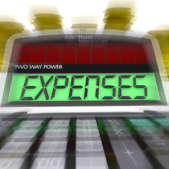 Image showing Expenses Calculated Shows Business Expenditure And Bookkeeping