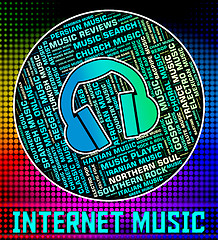 Image showing Internet Music Means World Wide Web And Harmony