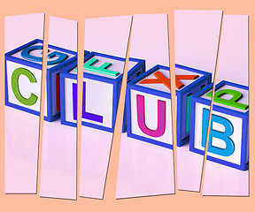 Image showing Club Letters Mean Membership Registration And Subscription