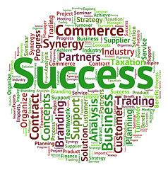 Image showing Success Word Indicates Victors Successful And Victorious