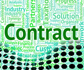 Image showing Contract Word Shows Wordclouds Contracted And Text