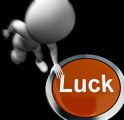 Image showing Luck Pressed Shows Chance Gamble Or Fortunate