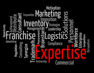 Image showing Expertise Word Represents Knowledge Education And Capabilities