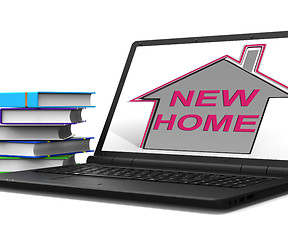 Image showing New Home House Tablet Means Purchasing Real Estate