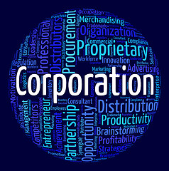 Image showing Corporation Word Represents Businessmen Wordcloud And Wordclouds