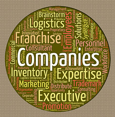 Image showing Companies Word Means Company Commerce And Trade